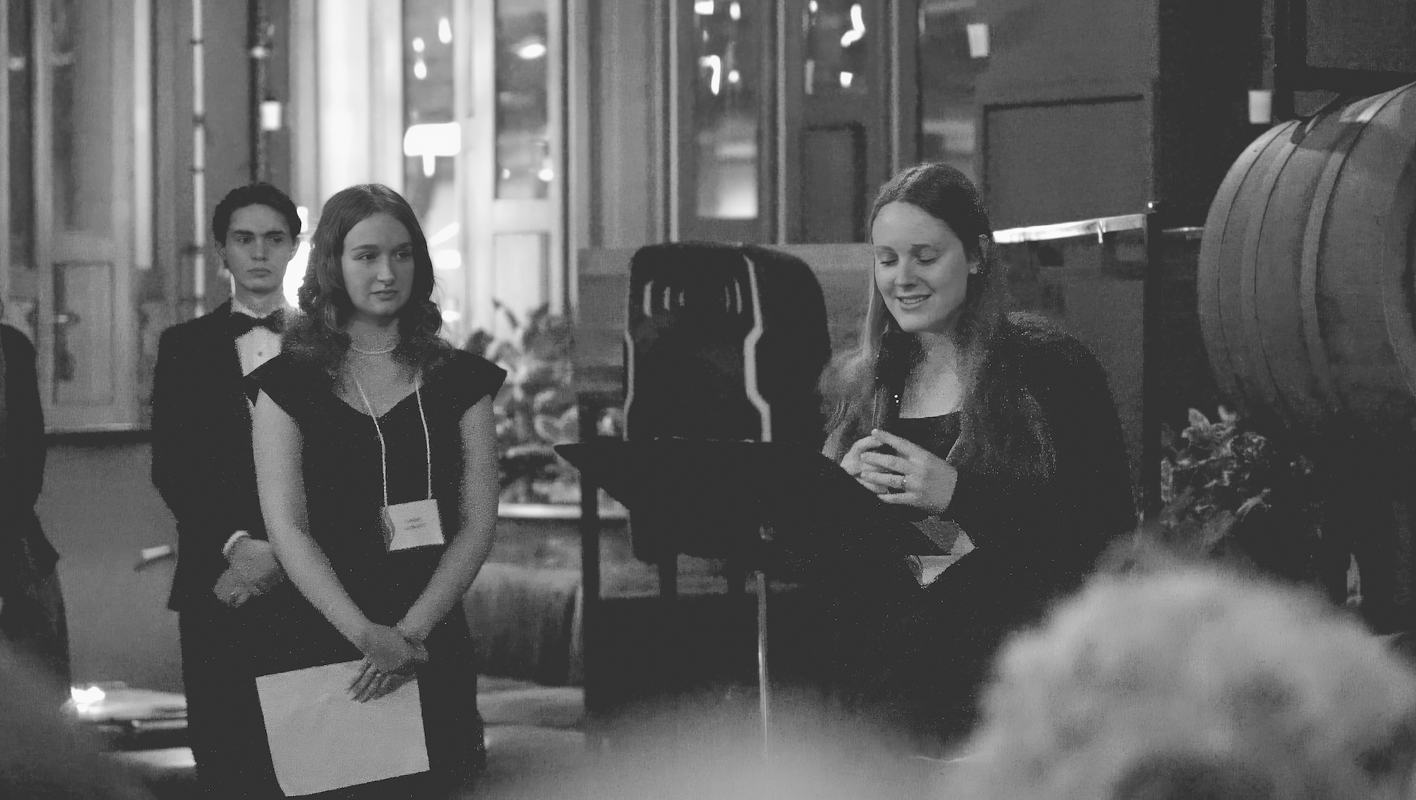 Speaker addresses guests at a CPC cultivation evening